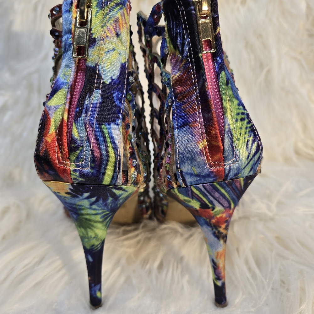 Zigi Soho Multicolor Rhinestone Heels - Picture 5 of 9
